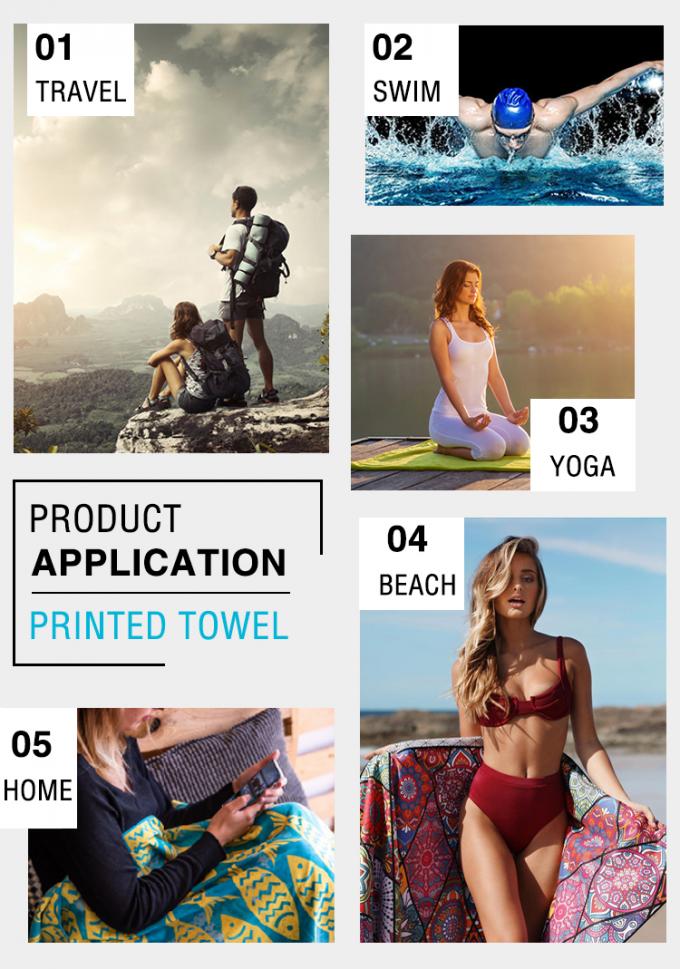Phong cách mới thoải mái nhẹ nhàng Microfiber khăn biển hấp thụ nước nhanh in khăn biển tùy chỉnh in 1
